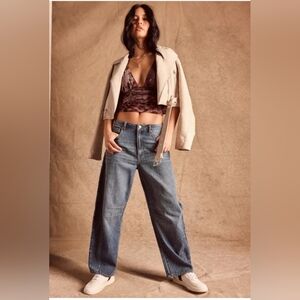 Womens The Classic Mid-Rise Barrel Leg Denim Jeans size 11